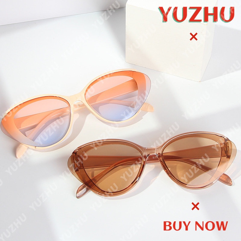 (YUZHU) Kính Mát Gọng Mắt Mèo Thiết Kế Thời Trang Phong Cách Hip Hop Phương Tây Hiện Đại
