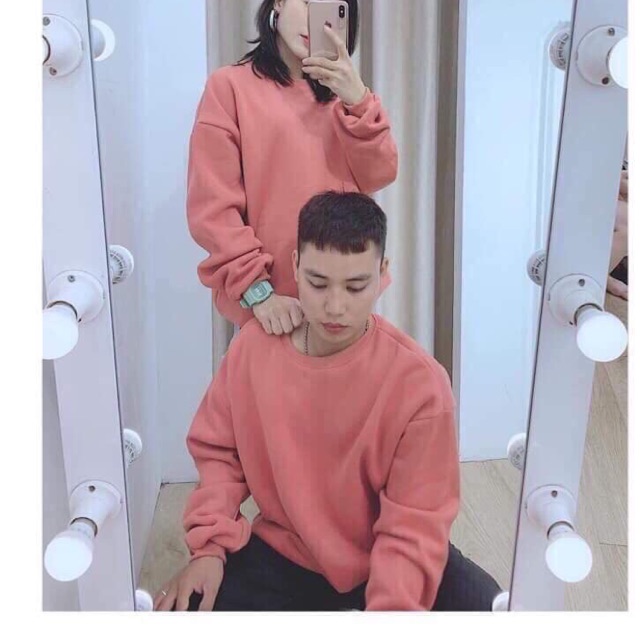 Áo nỉ bông cổ tròn
