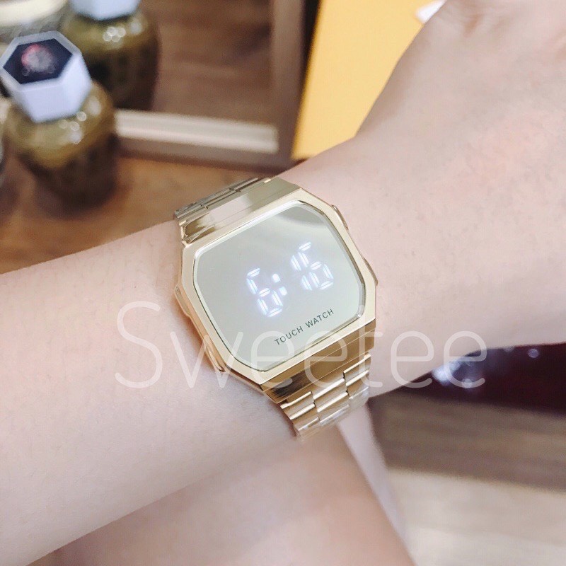 Đồng hồ nam, nữ Tráng gương LED cảm ứng cao cấp, dây thép sang trọng cho giới trẻ | BigBuy360 - bigbuy360.vn