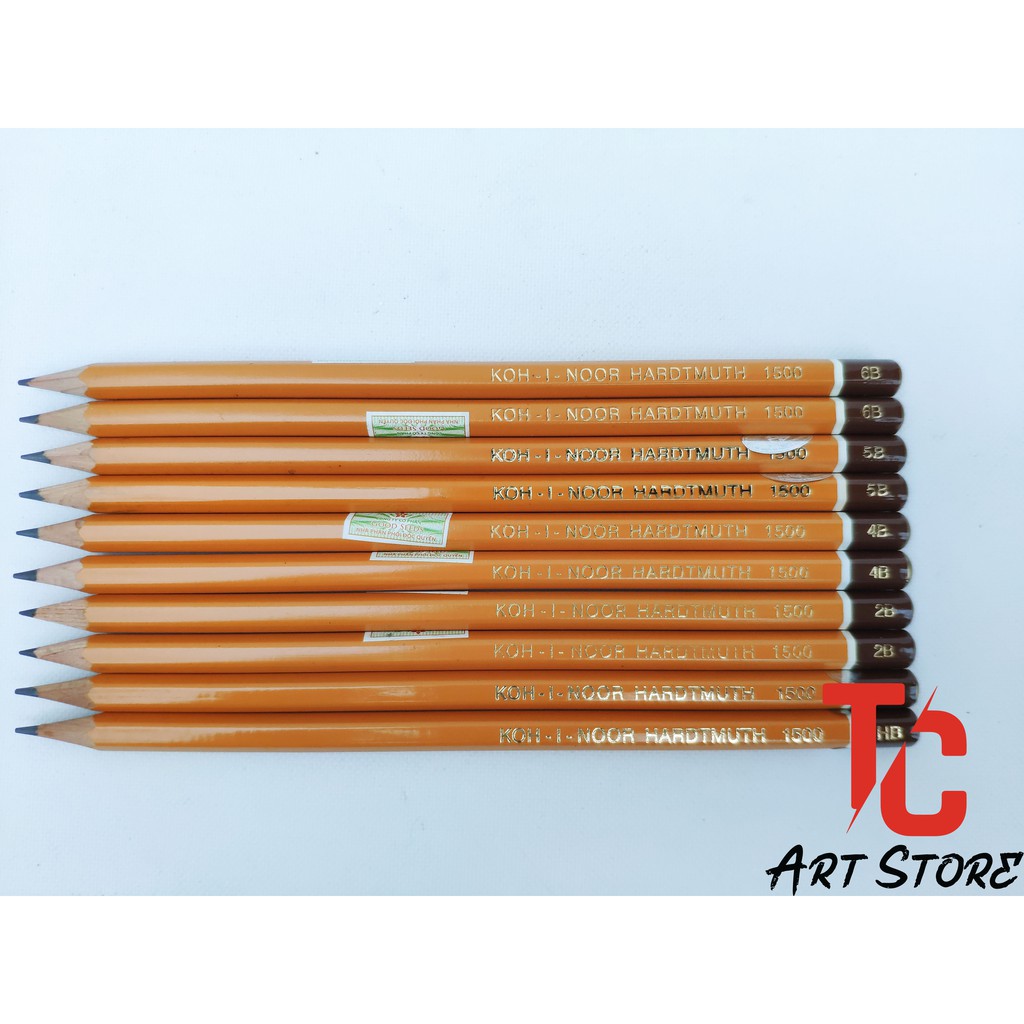 Bút Chì tiệp, chì phác thảo CHÍNH HÃNG KOH-I-NOOR 1500 PENCIL