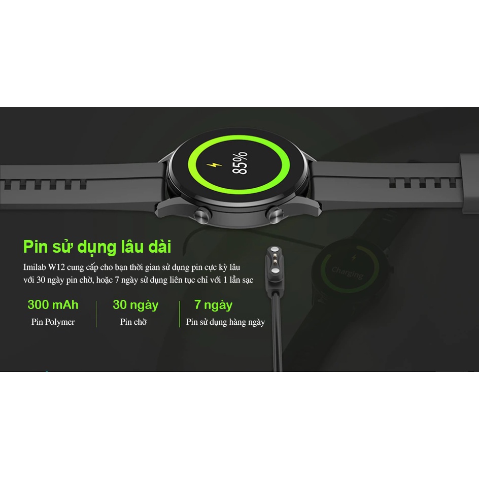 Imilab W12 Smart Watch IMISW12 - Đồng hồ thông minh Imilab W12 Bản Quốc Tế