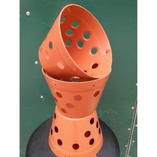 10 chậu giả đất nung miệng 17cm trồng lan chậu nhựa trồng lan