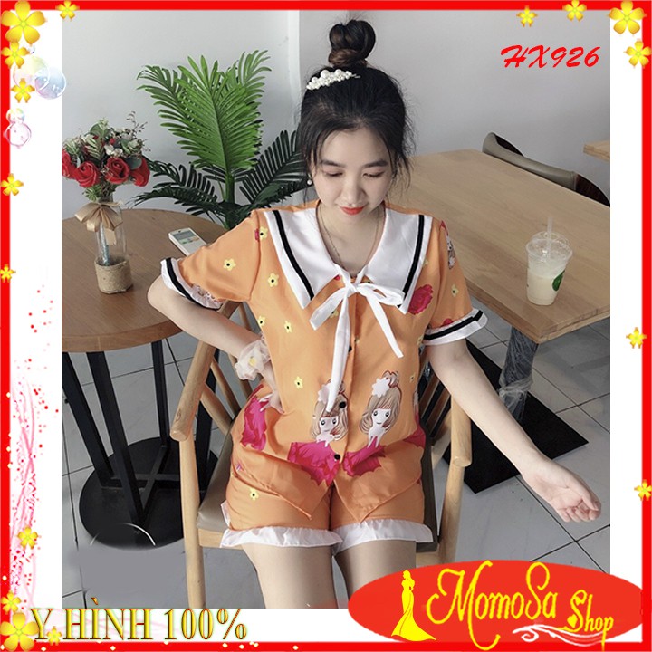 Đồ Bộ Mặc Nhà Tiểu Thư Bộ Đùi Lụa Hàn Mềm Mịn Dễ Thương MOMOSA SHOP