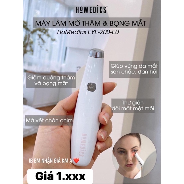 Máy massage làm mờ vết thâm bọng mắt Homedics