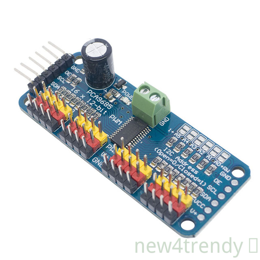 Mô Đun Điều Khiển Động Cơ Servo Pca9685 16 Ch 12-bit Pwm Cho Arduinob