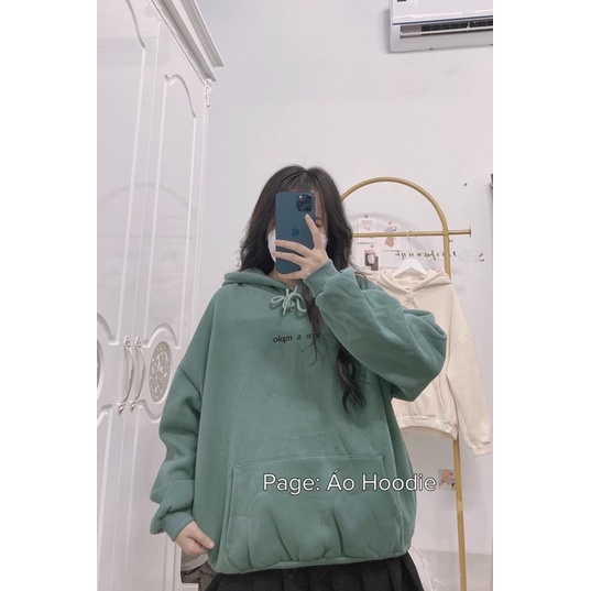 [ Rẻ vô địch ] Áo hoodie nỉ form rộng mũ hai lớp - Live s mplo
