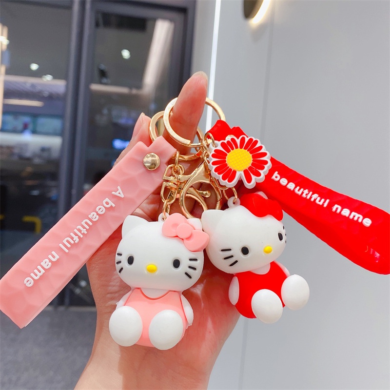 KT Móc Chìa Khóa Túi Mặt Dây Chuyền Chìa Khóa Mặt Dây Chuyền Dễ Thương Trang Trí Cặp Đôi Mặt Dây Chuyền Xe Móc Khóa Trẻ Em Quà Tặng Sinh Nhật quà lưu niệm