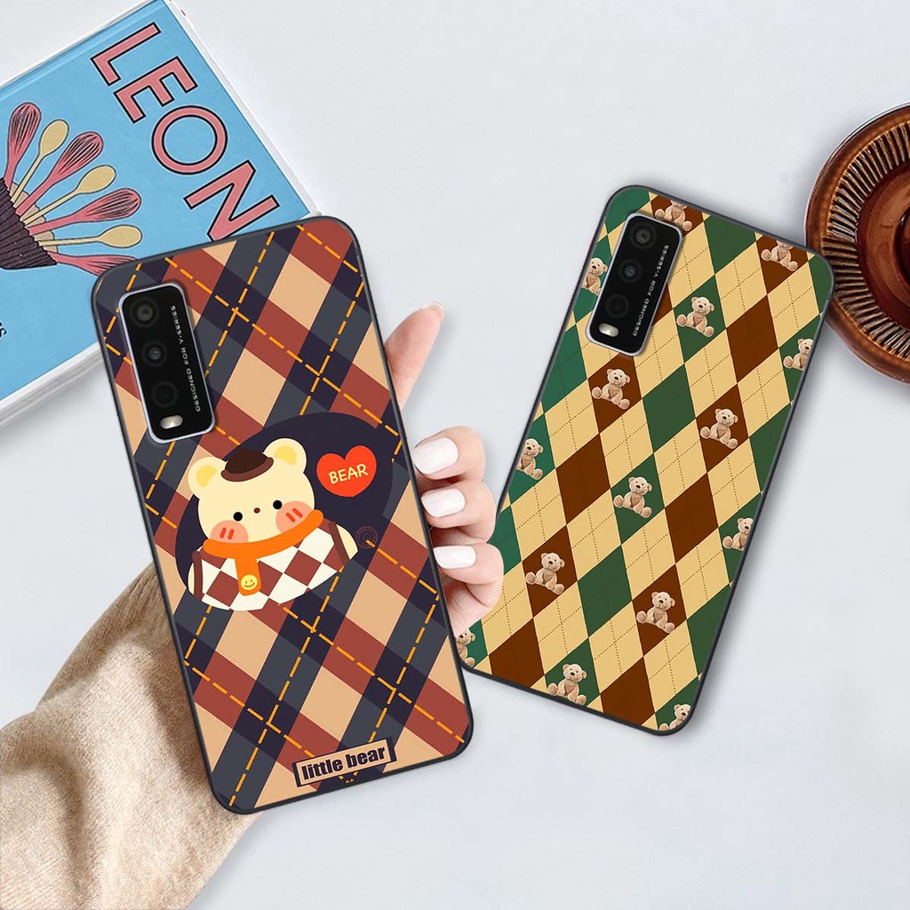 Ốp Vivo Y20 họa tiết hoa, gấu thời trang, ốp dẻo bền đẹp