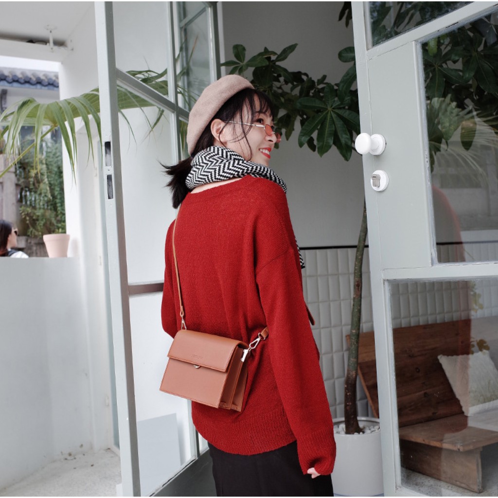 Túi Xách Nữ Túi Đeo Chéo Thời Trang Công Sở Chính Hãng MICOCAH Dáng Vuông Phong Cách Châu Âu Siêu Đẹp MC07-Mozuno