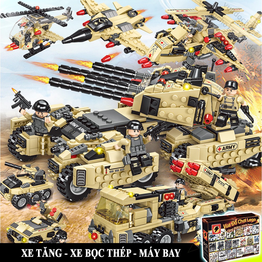 Đồ chơi lắp ráp Lego Xe Tăng XT1012 chi tiết / Máy Bay / Xe Quân sự Đặc biệt