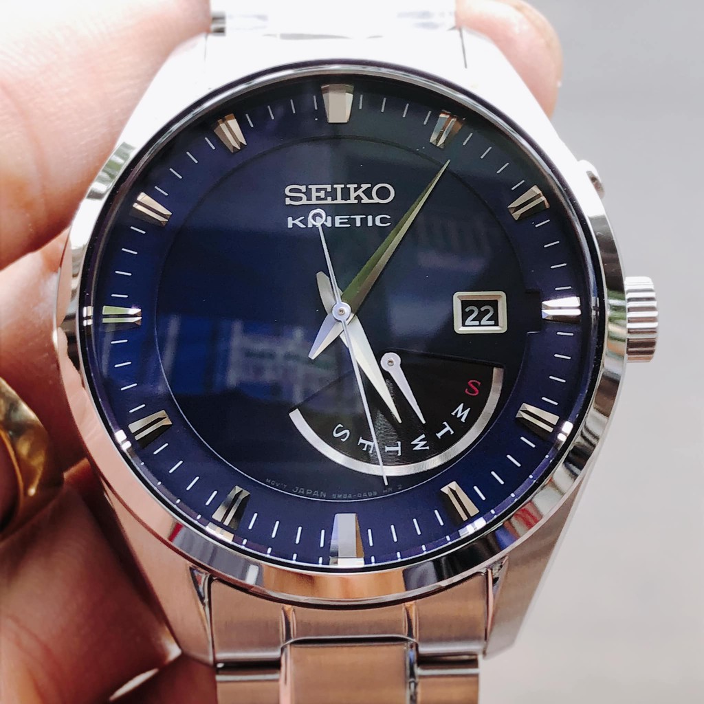 Đồng hồ nam Seiko Kinetic SRN047P1 - Máy Quartz Pin - Kính cứng