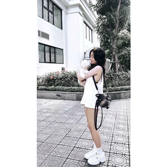 Giày FILA Disruptor 2 Premium Chính Hãng🔴SIMPLE SNEAKER🔴Fila Disruptor II Màu Trắng Đế Cao Phối Đồ Phong Cách