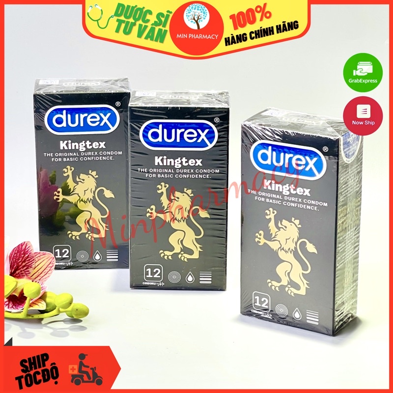 Bao cao su DUREX KINGTEX 49mm Che tên sản phẩm - Minpharmacy