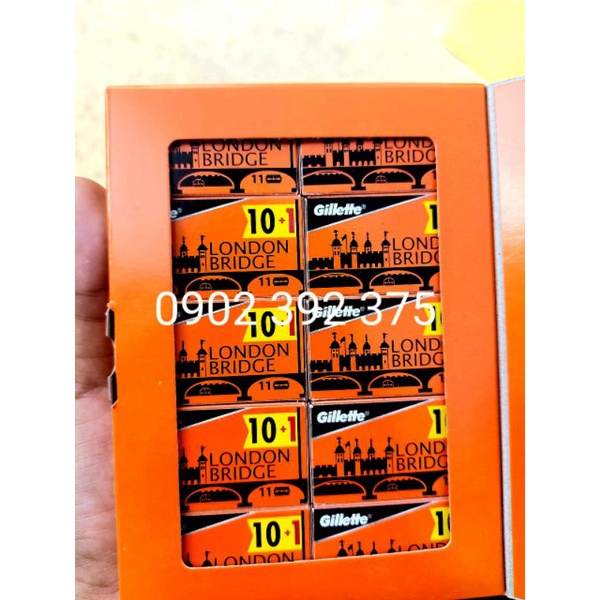 Vỉ 100 cái Lưỡi dao lam Gillette London Bridge/ Vỉ 110 lưỡi dao lam Gillette London Bridge