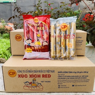 Xúc xích CP Nguyên Thùng ( 20 gói x 200g ) HEO/BÒ
