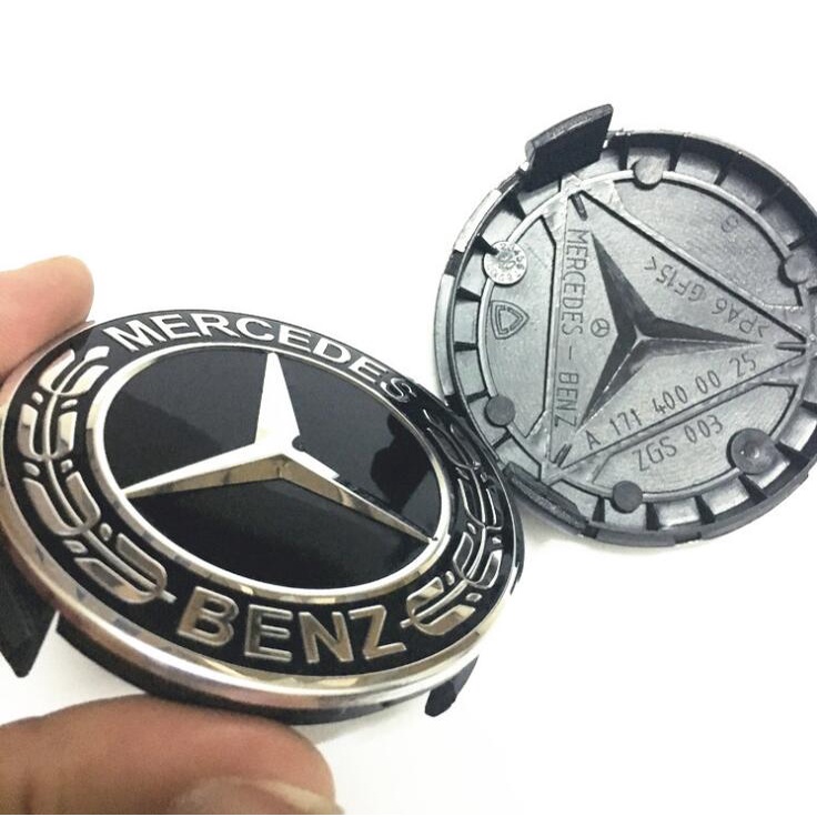 Logo chụp mâm bánh xe ô tô Mercedes Benz BZ75 - Đường kính 75MM