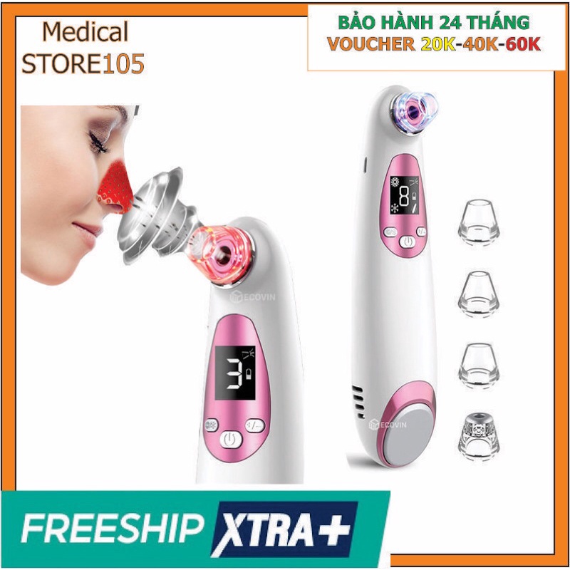 Máy Hút Mụn Cầm Tay Cao Cấp;Máy Massage Mặt Nóng Lạnh Lescolton Ls021