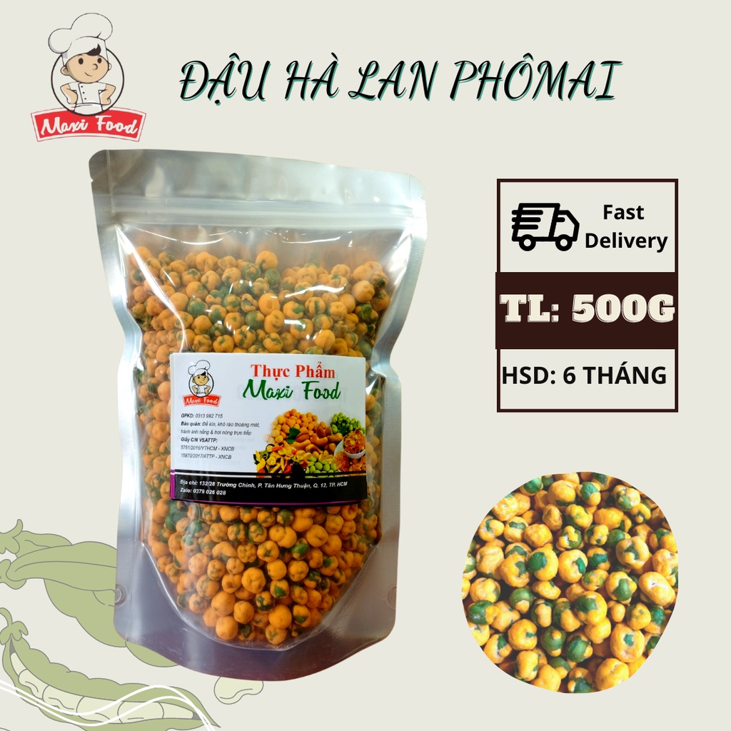 Đậu Hà Lan Phô Mai Maxifood 500g