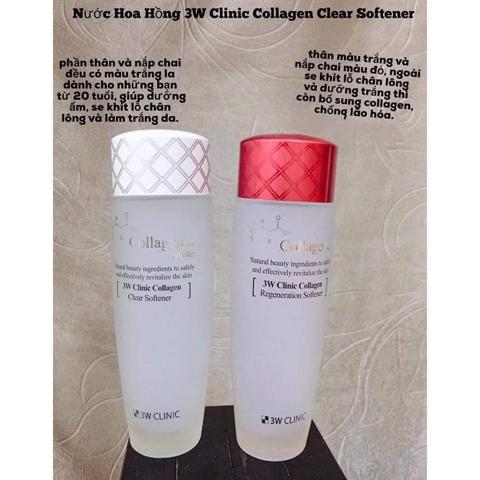 Nước Hoa Hồng dưỡng da 3W Clinic Collagen