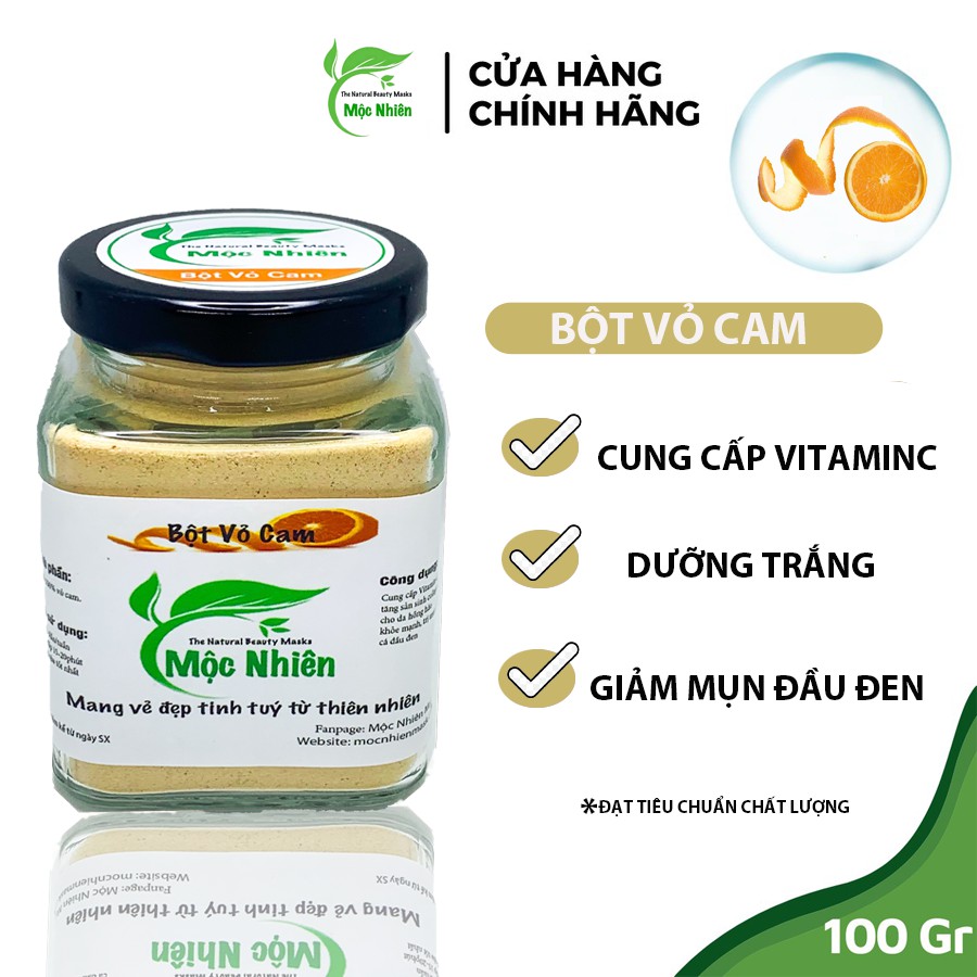 Bột Vỏ Cam Mộc Nhiên 100% nguyên chất (Giảm mụn-Thâm)