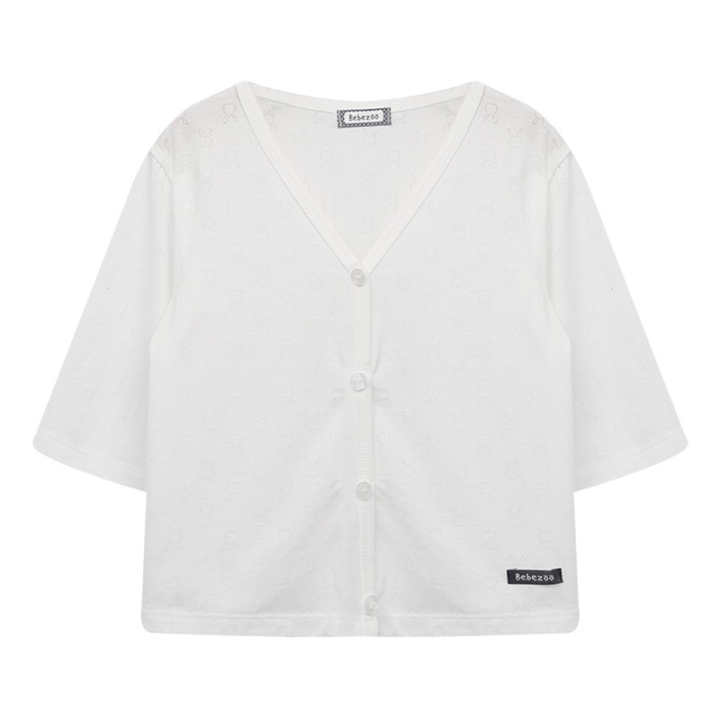 Áo bé gái Hàn Quốc Bebezoo _ White Cardigan