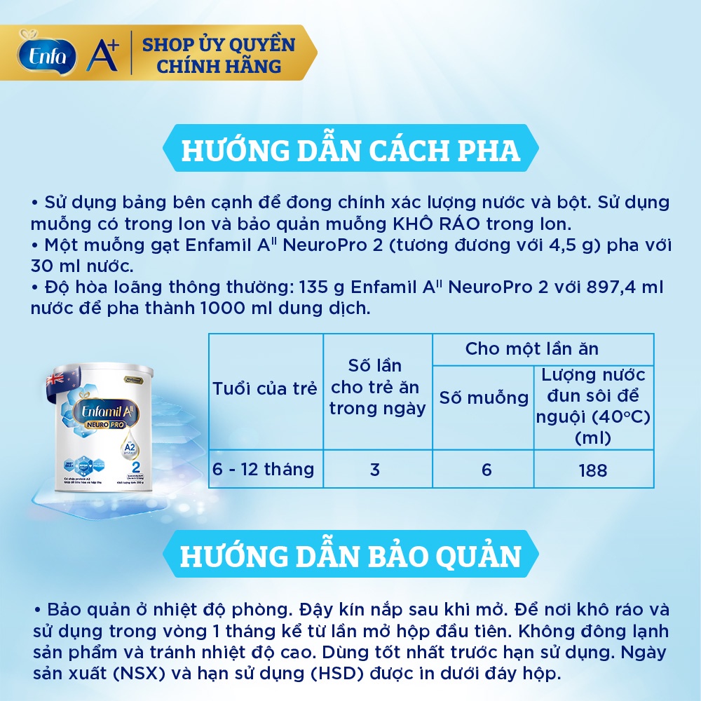 Sữa bột Enfagrow A2 Neuropro 3 – 350g