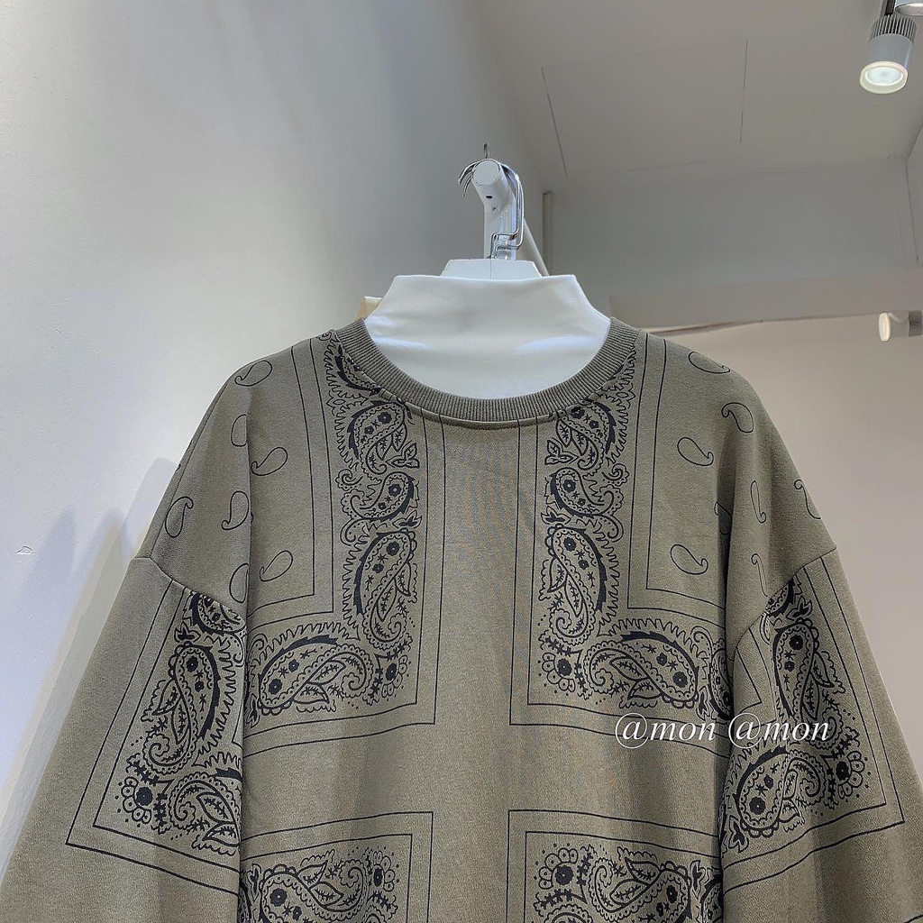 210714 Áo sweater nỉ họa tiết, áo nỉ nữ thời trang ulzzang