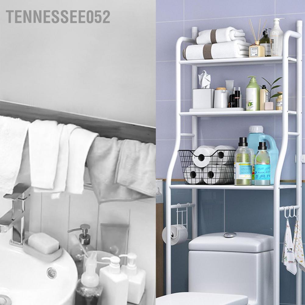 Kệ để đồ toilet/ nhà tắm/ đồ máy giặt 3 tầng bằng kim loại tiện lợi