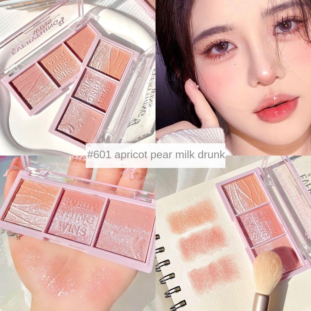 Bảng Phấn Má Hồng / Phấn Mắt / Phấn Bắt Sáng Ánh Ngọc Trai Tự Nhiên Không Thấm Nước Và Mồ Hôi Dễ Sử Dụng