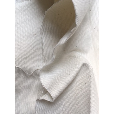 Vải canvat dày màu trắng kem khổ m6 cotton 45% ,polyeste 55%