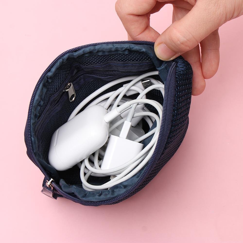 Hộp Đựng Tai Nghe / Cáp Sạc Thiết Kế Nhỏ Gọn Tiện Dụng