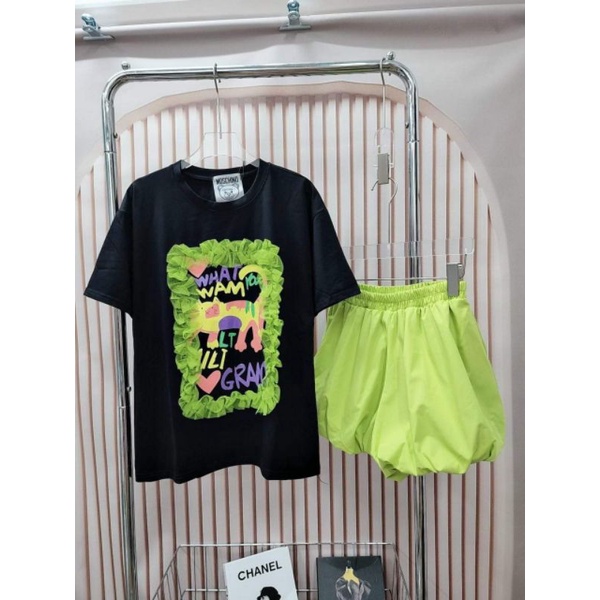 Set bộ đùi quần bí áo viền