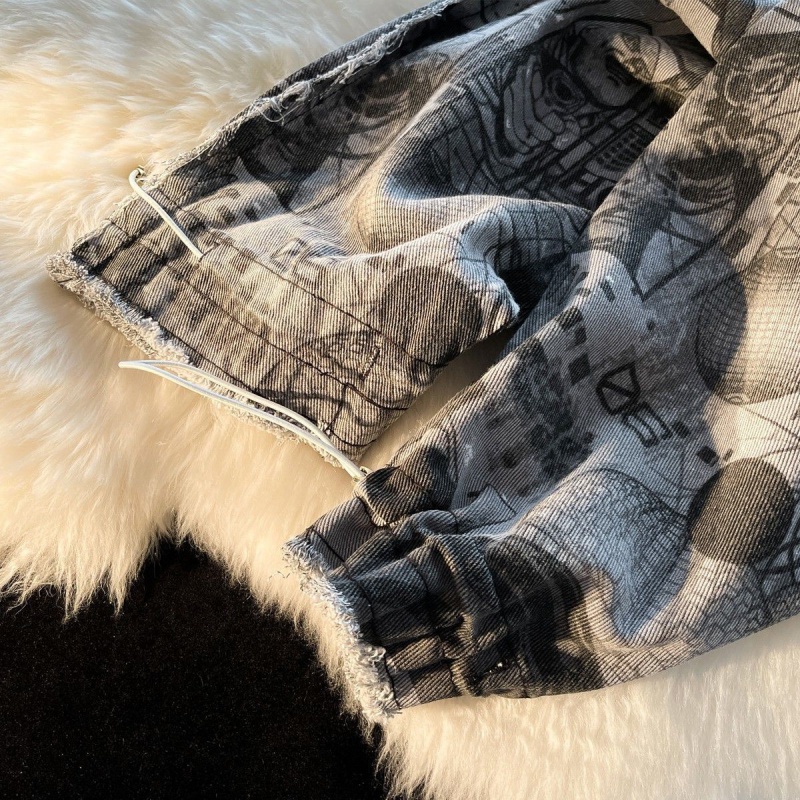 Áo khoác denim iMaodou phối túi giả hai lớp thời trang đường phố Nhật Bản cá tính cho nam
