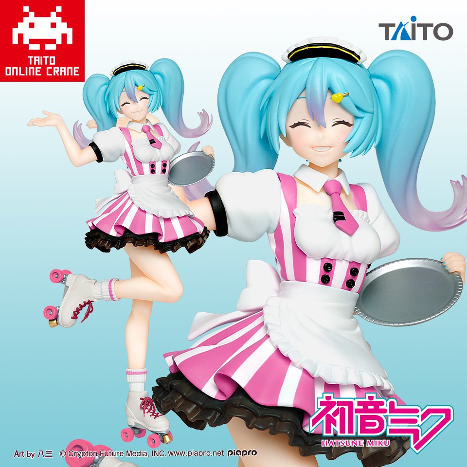 Mô Hình Hatsune Miku, Vocaloid, Cafe Maid Ver., Hatsune Miku Figure Costumes -  Fogure Chính Hãng Nhật Bản
