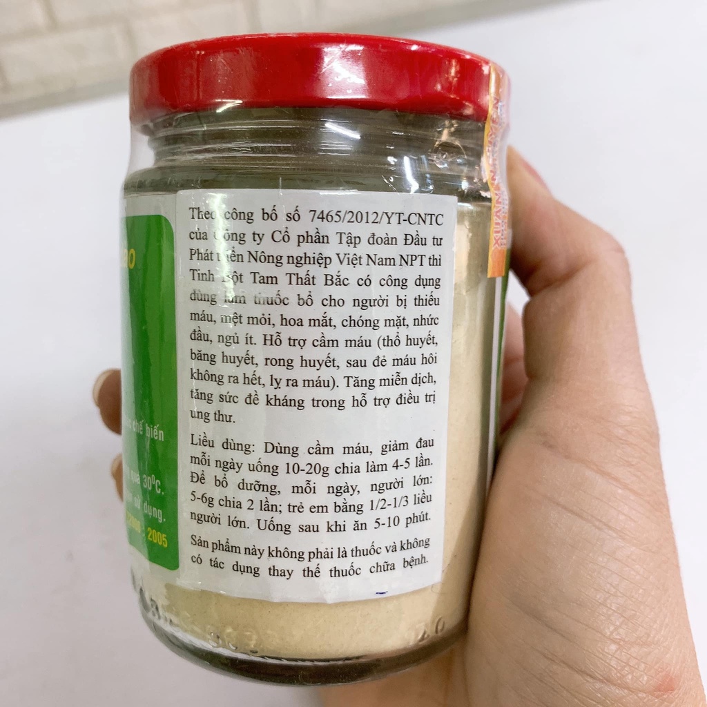 Bột Tam Thất Bắc Xuân Nguyên - lọ 100g