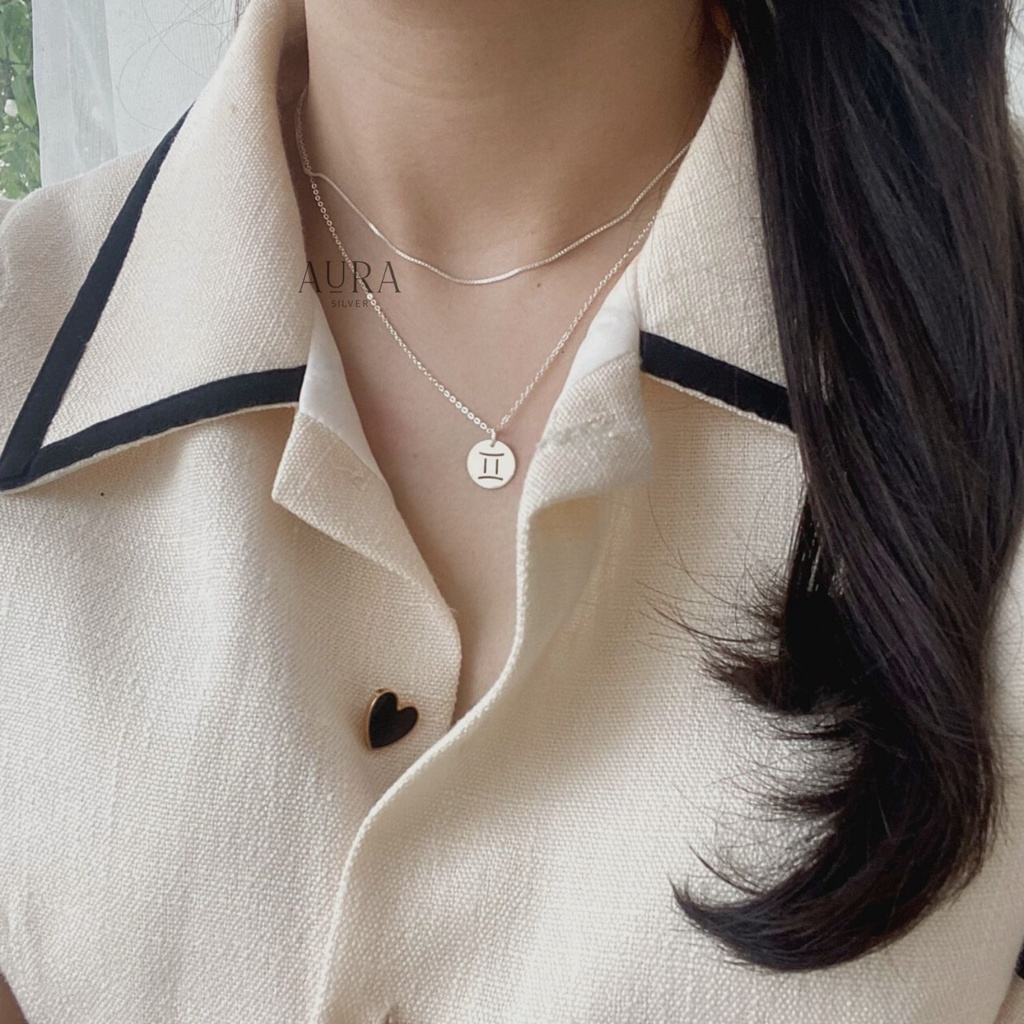 Dây chuyền bạc 12 cung hoàng đạo My Zodiac-AURASILVER-DC32
