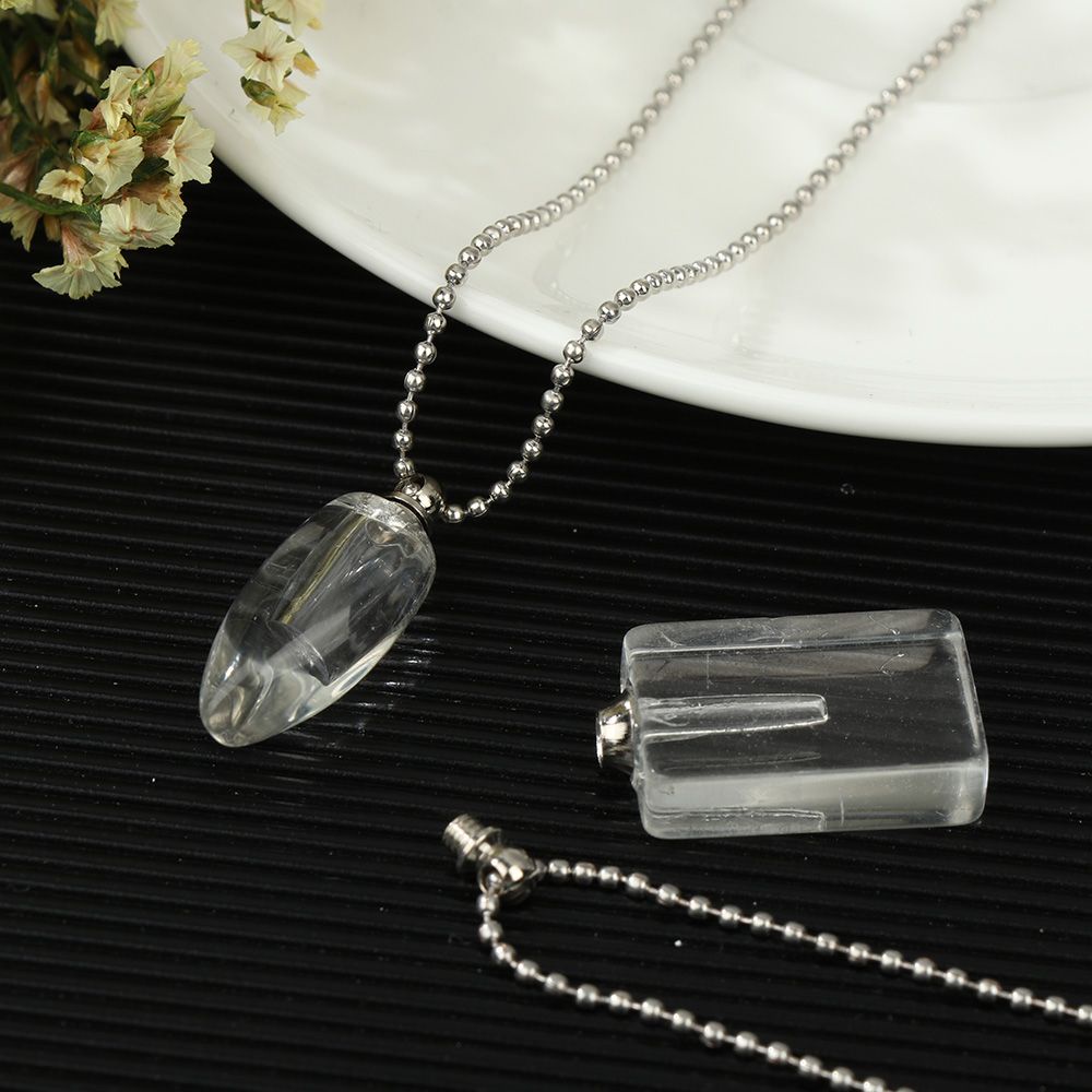 Vòng cổ Mặt Kính Hình Lọ Thủy Tinh Đựng Nước Hoa May Mắn Mihan1