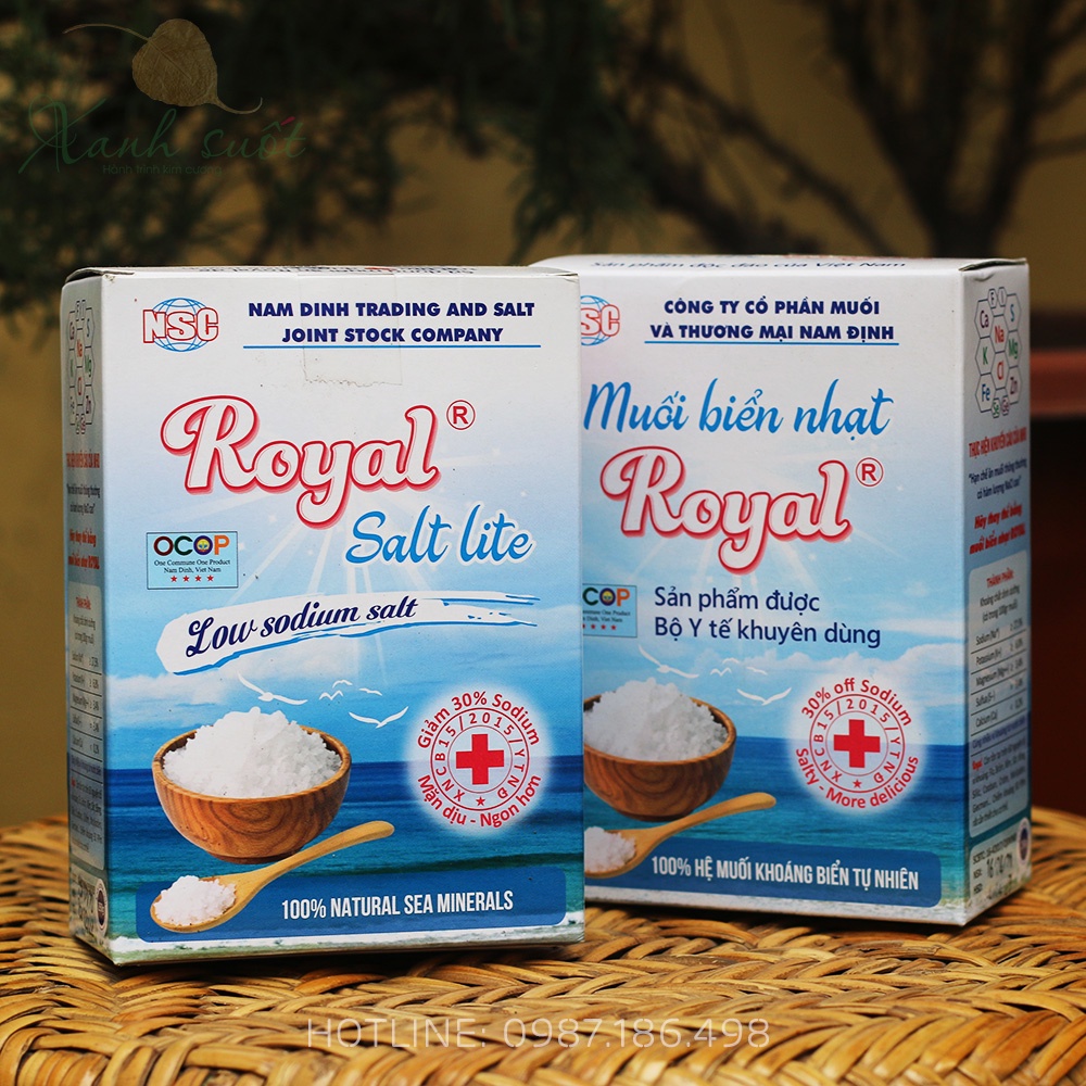 [NSC] Muối Biển Nhạt Royal- Mặn Dịu, Ngon Hơn- Royal salt Lite [Xanh Suốt]