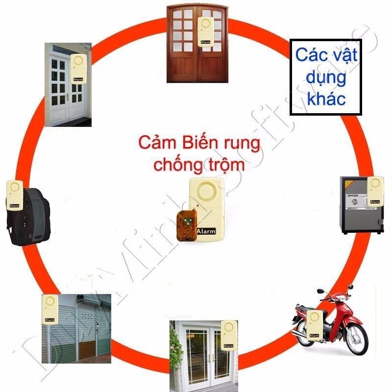 BÁO ĐỘNG CẢM BIẾN RUNG CHỐNG TRỘM TẶNG PIN