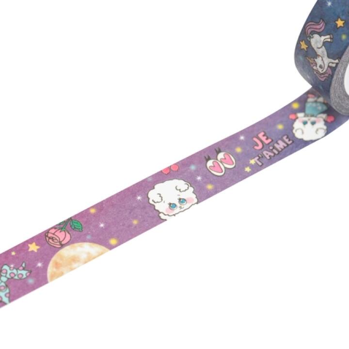 Cuộn Băng Dán Trang Trí ARTBOX Hàn Quốc Họa Tiết Bichon Màu Tím Dễ Thương