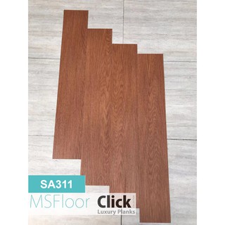 Tấm sàn nhựa giả gỗ bóc dán chống thấm chống trầy có sẵn keo SA311 (7 tấm)