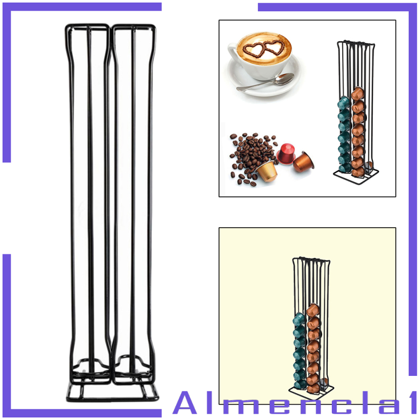 【Hàng s?n sàng】Giá Đỡ Mạ Đen Cho Máy Pha Cà Phê Nespresso 1-40 Viên Nén