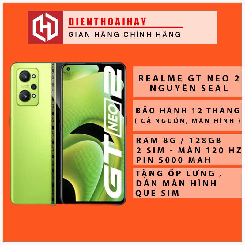 🎁Tặng BH VIP 12Tháng🎁Realme GT Neo 2 5G - Snapdragon 870, sạc nhanh 65W-Điện thoại Màn hình Amoled 120hz - Pin 5000 mAh