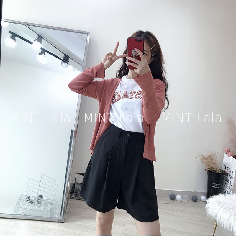 Quần Ống Rộng Lưng Cao Cài Nút Hot Hit - 3 Size