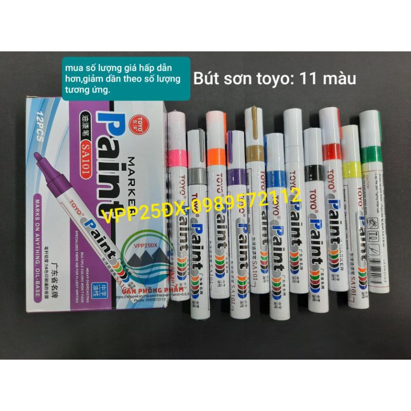 Bút sơn Toyo -Bút Repaint -bút vẽ lốp-bút vẽ giày paint marker SA101