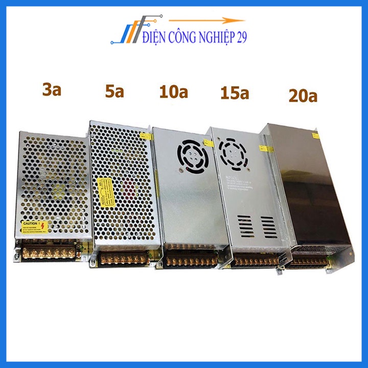Nguồn tổ ong, nguồn 12V/24V/5V - 40A/30A/20A/15A/10A/5A, nguồn tổng dùng cho camera,đèn led,motor, máy bơm