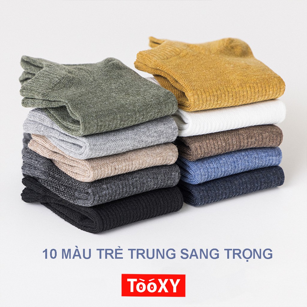 Tất ngắn kháng khuẩn, chống mùi hôi, 10 màu sang trọng - Tất nam cotton thoáng mát