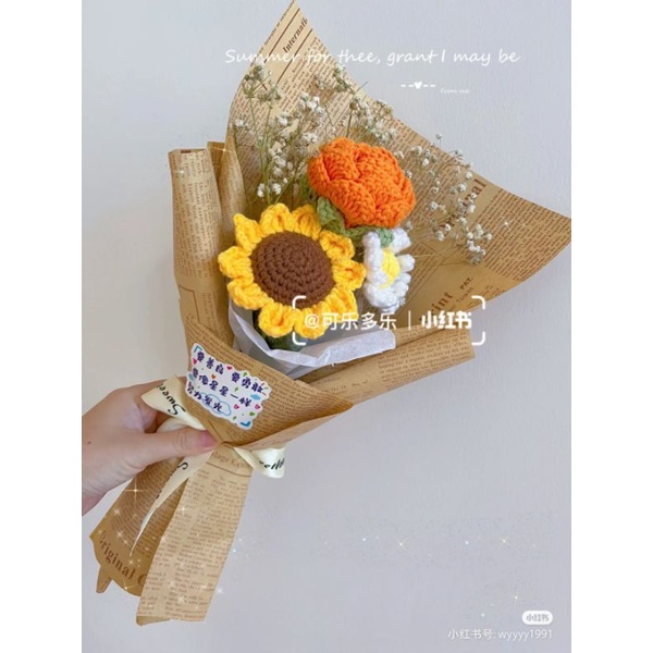 Hoa len bó sẵn _ handmade