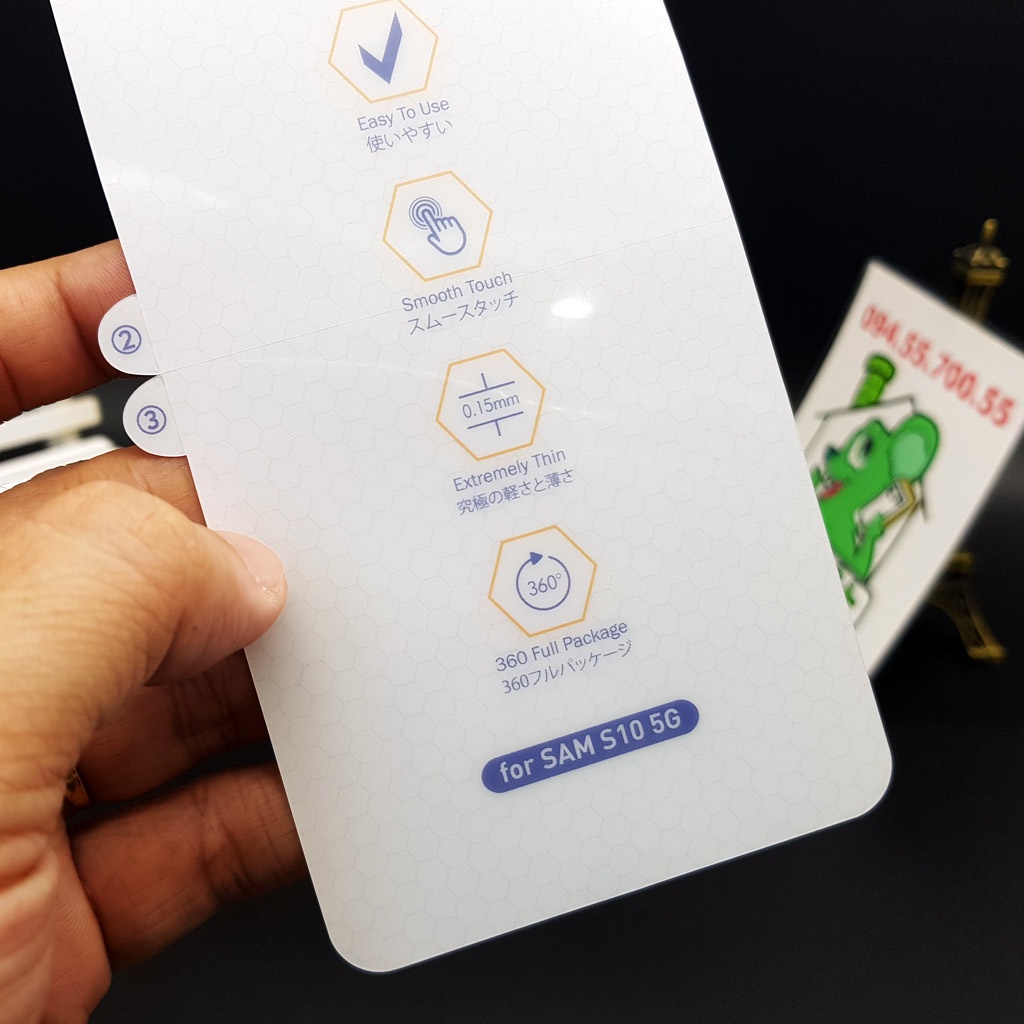 [Ảnh Thật] Dán CL Dẻo PPF Samsung S10 bản 5G Cường Lực Mặt Trước Trong/Nhám