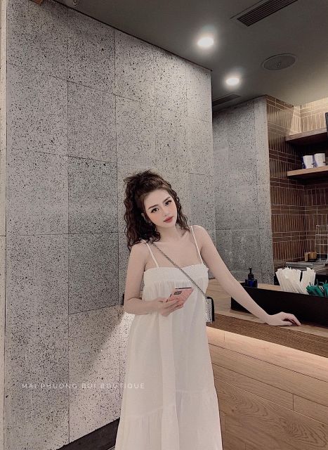 Váy hai dây chun ngực đuôi cá | BigBuy360 - bigbuy360.vn